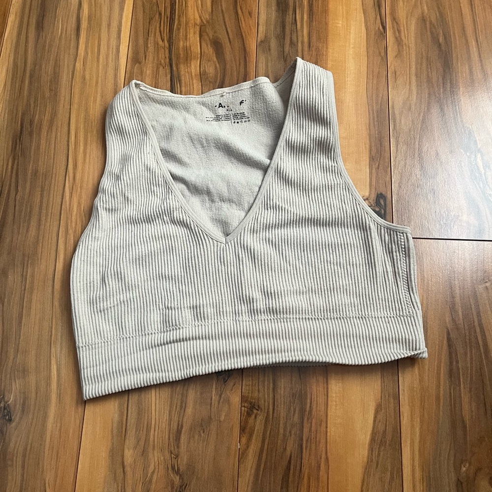 Garage Women's Gray Ribbed Top